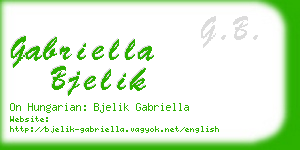 gabriella bjelik business card